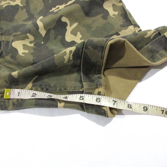 Foreign Exchange Women's Rolled Camo Short High Rise Cotton Short Shorts Sz 30 - Picture 5 of 8